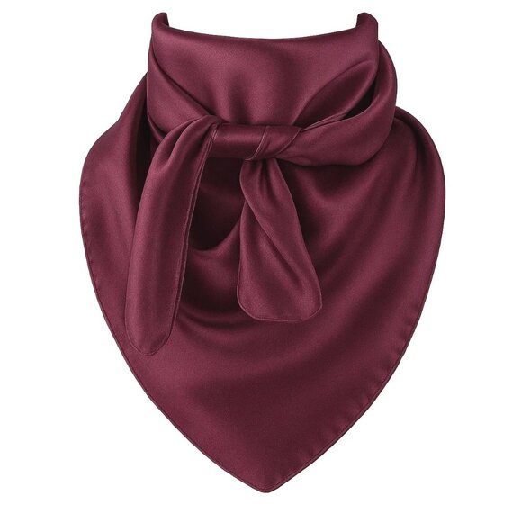 Plum Purple Wild Rag Large Scarf 35x35" Satin Western Accessory Cowgirl or Cowbo - Picture 1 of 8